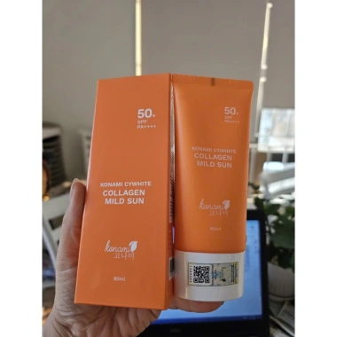Kem chống nắng Konami Cywhite Collagen Mild Sun 80ml - Nâng tông, bảo vệ da, giảm thâm, giảm giá 350k