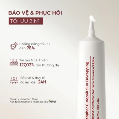 Kem Chống Nắng KOPHER SPF50+ PA4+ 35ml Dịu da, ngừa lão hóa, bảo vệ da yếu 406k