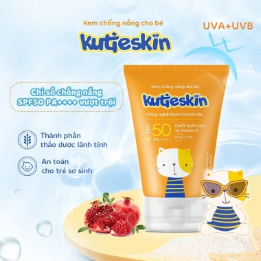Kem Chống Nắng Kutieskin cho Bé 6 tháng Bảo Vệ Da khỏi UV Ánh Nắng Giá 185.000đ 2