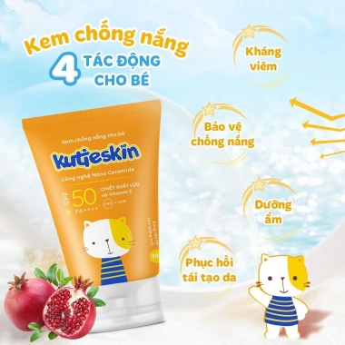 Kem Chống Nắng Kutieskin cho Bé 6 tháng Bảo Vệ Da khỏi UV Ánh Nắng Giá 185.000đ 4