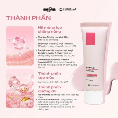 Kem chống nắng KyungLab nâng tone SPF50+ PA++++ 50ml - Phiên bản mới, chỉ 399k
