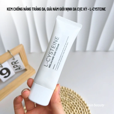 Kem Chống Nắng L-Cysteine 5.000ppm SPF50+ PA++++ 50ml - Dưỡng sáng, nâng tông tự nhiên, giảm giá 18% chỉ 389.999 VND