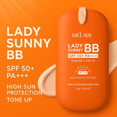 Kem Chống Nắng Lady Sunny BB Dr.Lady Chính Hãng SPF50+ PA+++ Dưỡng Ẩm Nâng Tông Giá 260k