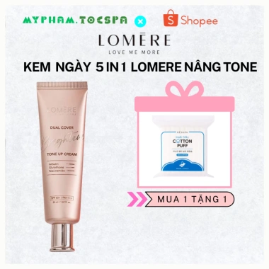 Kem chống nắng Lomere 5in1 50ml Kiềm dầu Dưỡng trắng Lót nền Makeup Hàn Quốc 550k