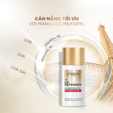 Kem chống nắng L’Oreal Paris UV Serum SPF50+ PA++++ siêu mịn nhẹ 50ml - 229.000₫ 2