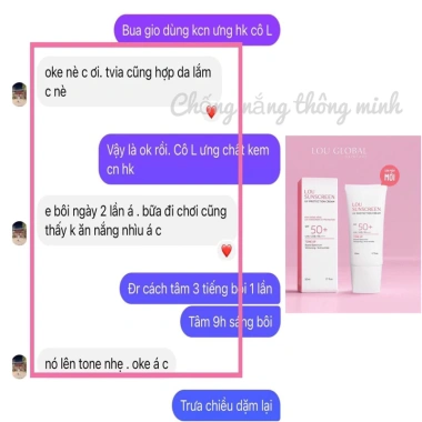 Kem Chống Nắng Lou Sunscreen Kiềm Dầu - Dưỡng Trắng Nâng Tông, Chính Hãng 219k 5 Kem Chống Nắng Lou Sunscreen Kiềm Dầu - Dưỡng Trắng Nâng Tông, Chính Hãng 219k 5