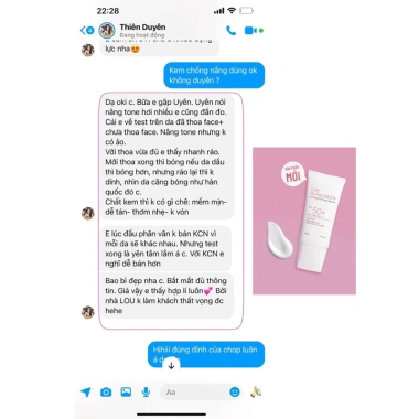 Kem Chống Nắng Lou Sunscreen Kiềm Dầu - Dưỡng Trắng Nâng Tông, Chính Hãng 219k