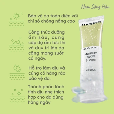Kem Chống Nắng Marine Sungel 50ml SPF50+ PA++++ Cấp Ẩm Căng Bóng Giá 180.000 VND 6 Kem Chống Nắng Marine Sungel 50ml SPF50+ PA++++ Cấp Ẩm Căng Bóng Giá 180.000 VND 6