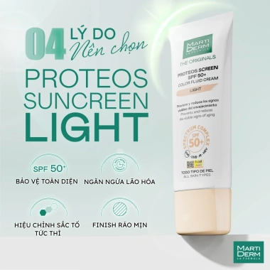 Kem Chống Nắng MartiDerm Proteos SPF50+ Color Fluid – Đều Màu Da, Giá 1.012.500₫ 3