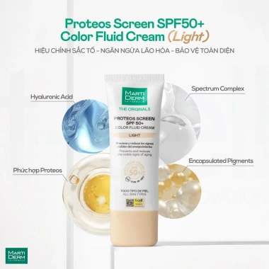 Kem Chống Nắng MartiDerm Proteos SPF50+ Color Fluid – Đều Màu Da, Giá 1.012.500₫ 5