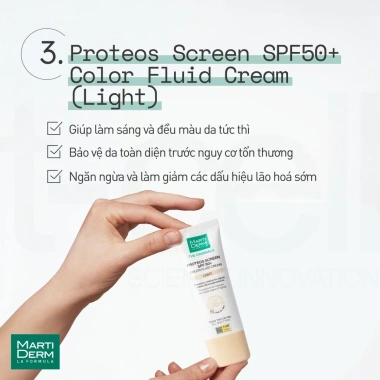 Kem Chống Nắng MartiDerm Proteos SPF50+ Color Fluid – Đều Màu Da, Giá 1.012.500₫ 7