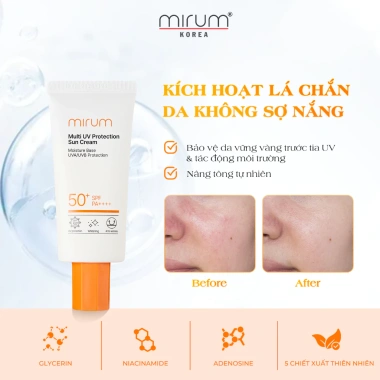 Kem chống nắng Mirum Multi UV Protection thẩm thấu nhanh, ngừa lão hóa, giảm còn 511.000₫ 5 Kem chống nắng Mirum Multi UV Protection thẩm thấu nhanh, ngừa lão hóa, giảm còn 511.000₫ 5