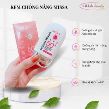 Kem Chống Nắng Missa Kiềm Dầu SPF 50+ Nâng Tone - Giá 90.000đ 2 Kem Chống Nắng Missa Kiềm Dầu SPF 50+ Nâng Tone - Giá 90.000đ 2