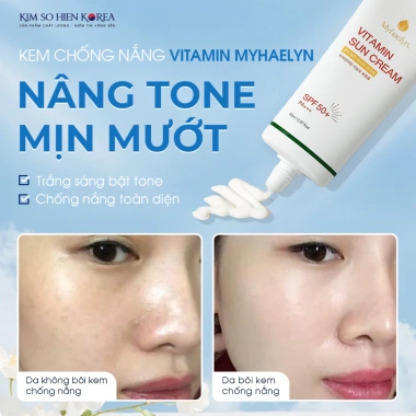 Kem chống nắng Myhaelyn 70ml - Nâng tone chuẩn Hàn, mờ nám, ngăn ngừa lão hóa, 190k 5 Kem chống nắng Myhaelyn 70ml - Nâng tone chuẩn Hàn, mờ nám, ngăn ngừa lão hóa, 190k 5