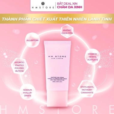 Kem Chống Nắng Nâng Tone Kiềm Dầu HM Store Sun Cream - Bảo Vệ Da, Giảm Đốm Nâu, Giá 374.999₫