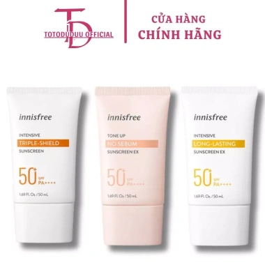 Kem Chống Nắng Nâng Tone Kiềm Dầu Innisfree Tone Up Watering SPF50 PA++++ 50ml - 255.000đ