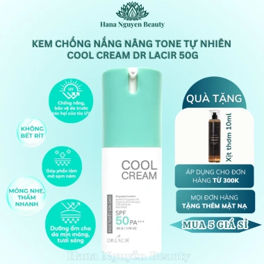 Kem chống nắng nâng tone tự nhiên Cool Cream Dr Lacir 50g – Bảo vệ da, giảm thâm, giá chỉ 275.000 VND