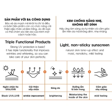 Kem chống nắng nâng tông Bony Hill Mild 70ml - Giá 298k, dưỡng ẩm nhẹ, bảo vệ da 3