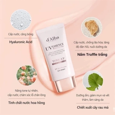 Kem Chống Nắng Nâng Tông Da d'Alba UV ESSENCE Waterfull+ Tone-up SPF50+ 50ml 469k