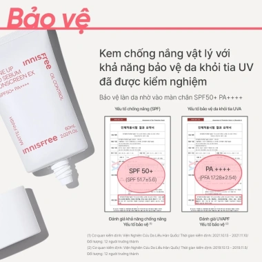 Kem chống nắng nâng tông kiềm dầu innisfree No Sebum SPF 50+ PA++++ 60ml - 298.000₫ 6 Kem chống nắng nâng tông kiềm dầu innisfree No Sebum SPF 50+ PA++++ 60ml - 298.000₫ 6