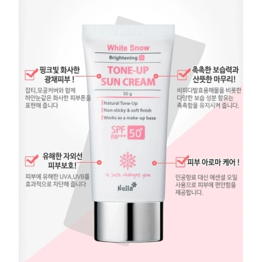 Kem chống nắng Nella White Snow 50g – Tăng sáng da, nâng tông màu, mới về, giá ưu đãi 368.756₫