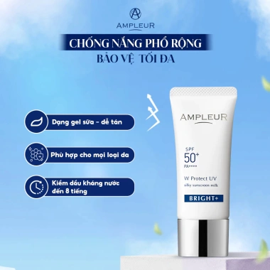 Kem Chống Nắng Nhật Bản AMPLEUR Protect UV Bright – Da Sạm Nám, Tàn Nhang, Thâm Mụn 2 Kem Chống Nắng Nhật Bản AMPLEUR Protect UV Bright – Da Sạm Nám, Tàn Nhang, Thâm Mụn 2