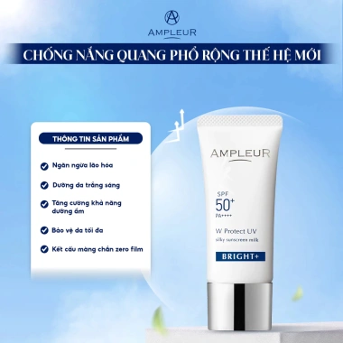 Kem Chống Nắng Nhật Bản AMPLEUR Protect UV Bright – Da Sạm Nám, Tàn Nhang, Thâm Mụn