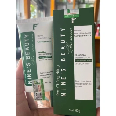 Kem Chống Nắng Nines Beauty Phan An Green SPF 50+++ 50g, Tem Check Chính Hãng, Giá 460.000₫