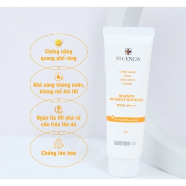 Kem chống nắng Regeness SPF50+ PA++++ 50ml - Bảo vệ da nhạy cảm, chỉ 295k 5
