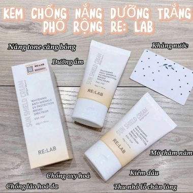 Kem chống nắng Re:lab Sun Shield Cream 50g nâng tông, kháng nước, phổ rộng Hàn Quốc - Đa năng, giá chỉ 275k 5