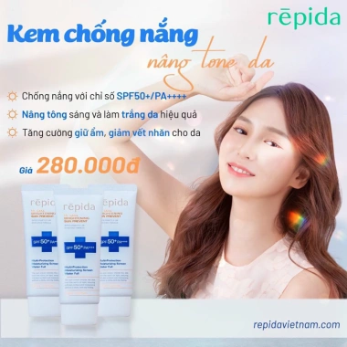 Kem chống nắng Repida SPF50++ nhập khẩu Hàn Quốc, tăng tông, bảo vệ da giá 450.000₫