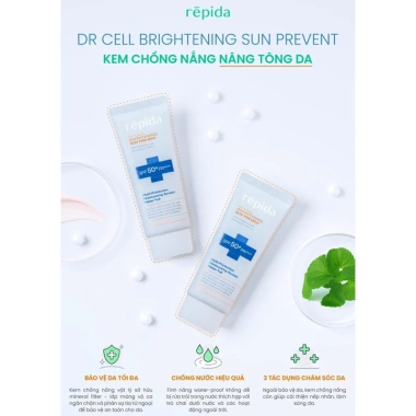 Kem chống nắng Repida SPF50++ nhập khẩu Hàn Quốc, tăng tông, bảo vệ da giá 450.000₫