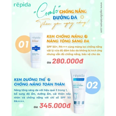 Kem chống nắng Repida SPF50++ nhập khẩu Hàn Quốc, tăng tông, bảo vệ da giá 450.000₫
