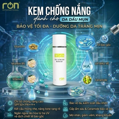 Kem Chống Nắng Ron CELL ULTRA SUN BLOCK 50+ Tế Bào Gốc SPF50 Giá 1.010.000 VND
