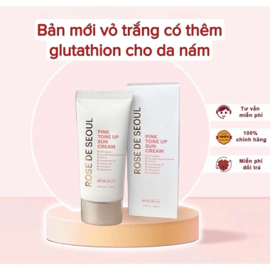 Kem chống nắng Rose de Seoul Pink Tone Up 50ml SPF50 PA++++ Nâng tông kiềm dầu dưỡng trắng 3