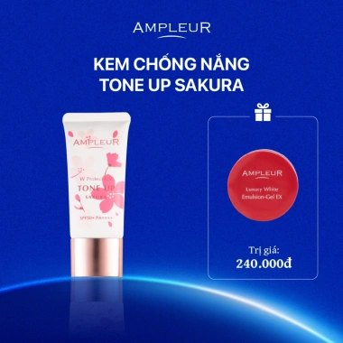 Kem chống nắng Sakura AMPLEUR nâng tone, cấp ẩm, dưỡng trắng sáng, mịn màng - 949.000₫