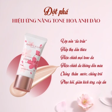 Kem chống nắng Sakura AMPLEUR nâng tone, cấp ẩm, dưỡng trắng sáng, mịn màng - 949.000₫