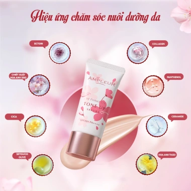 Kem chống nắng Sakura AMPLEUR nâng tone, cấp ẩm, dưỡng trắng sáng, mịn màng - 949.000₫