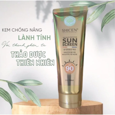 Kem chống nắng SHICEN 90+++ 130ml Hàn - SPF cao, thay lớp phấn, chỉ 155k