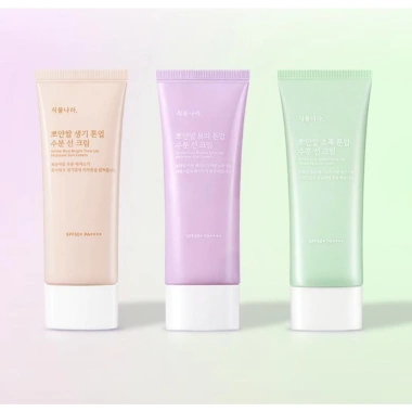 Kem chống nắng Shingmulnara Rice White Bright Tone Up 100ml SPF50 PA+++ - Dưỡng ẩm, làm sáng da, Oxy Water Peach Hàn Quốc
