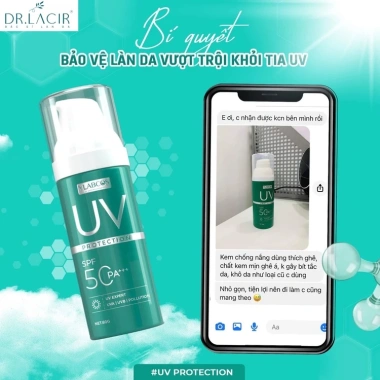 Kem chống nắng SPF 50PA+++ Ylabcos DR.LACIR 60g – Mờ thâm, bảo vệ UV, giảm giá 270k
