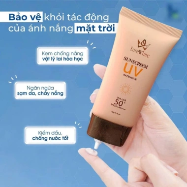 Kem chống nắng Sure White dưỡng da ngừa nám 50ml - Giá 90.000 VND, giảm từ 109.800