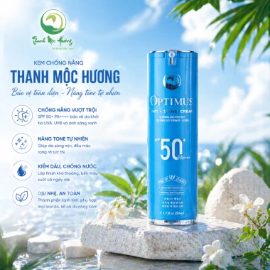 Kem Chống Nắng Thanh Mộc Hương Optimus Anti Shine SPF50+ PA++++ 50ml - Dưỡng ẩm, Ngừa Trôi, Nâng Tone Da - Giá 302.400₫ 8 Kem Chống Nắng Thanh Mộc Hương Optimus Anti Shine SPF50+ PA++++ 50ml - Dưỡng ẩm, Ngừa Trôi, Nâng Tone Da - Giá 302.400₫ 8