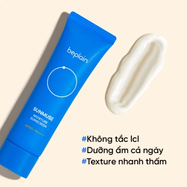 Kem Chống Nắng Thuần Chay Beplain Tone Kiềm Dầu Dưỡng Ẩm SPF50+ PA+++ 50ml 349k