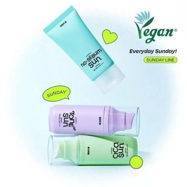 Kem chống nắng thuần chay EDIT.B Sunday Sun Cream Tone Up Cica Không bã nhờn Giá chỉ 125.000 VND