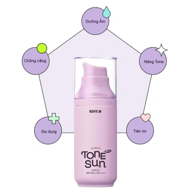 Kem chống nắng thuần chay EDIT.B Sunday Sun Cream Tone Up Cica Không bã nhờn Giá chỉ 125.000 VND