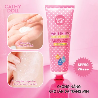 Kem Chống Nắng Trắng Da Cathy Doll L-Glutathione SPF50 PA+++ 138ml - 159.000₫ 2