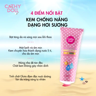 Kem Chống Nắng Trắng Da Cathy Doll L-Glutathione SPF50 PA+++ 138ml - 159.000₫ 7