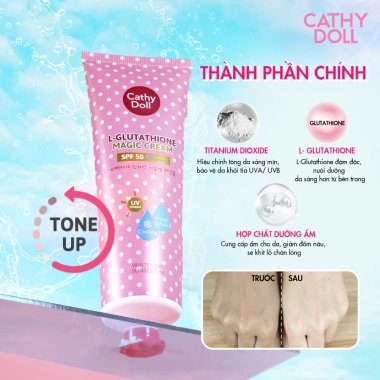 Kem Chống Nắng Trắng Da Cathy Doll L-Glutathione SPF50 PA+++ 138ml - 159.000₫ 8