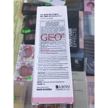 Kem chống nắng trang điểm SPF50+ PA++++ Sempre Happy & Please Q10 chính hãng, chống lão hoá da, giá 396.000₫